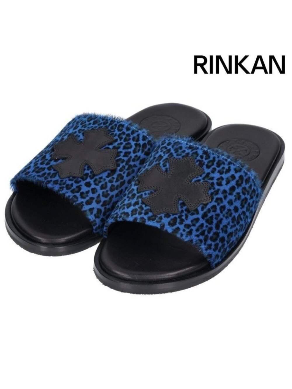Chrome Hearts CH Slide CH Plus Patch Calf Hair Sandals